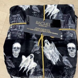 Rachel Black and White Halloween Blanket